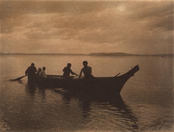 CURTIS, EDWARD S. (1868-1952) Prayer to the Sun, Hopi * Bathing Pool-Apache * Women of the Desert * Homeward.